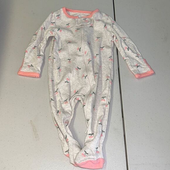 Cherry footed cotton pajamas - Picture 1 of 1